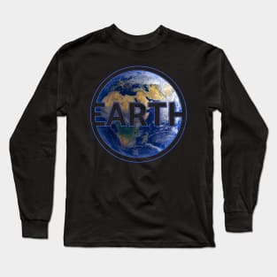 Planet earth Europe at night gift space idea Long Sleeve T-Shirt